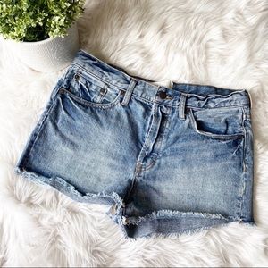 We the free frayed denim shorts buttons size 29